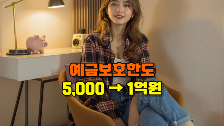 은행예금보호법 한도 상향 5000만 원에서 1억 원으로