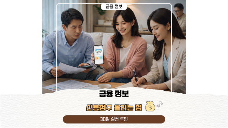 신용점수 올리는법 30일 실천 루틴