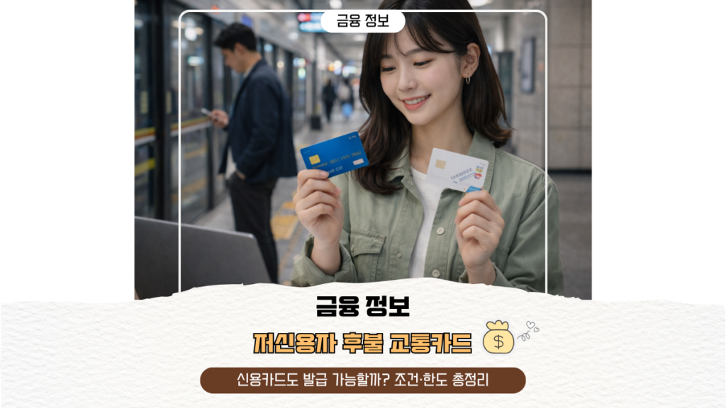 저신용자 후불 교통카드 | 신용카드도 발급 가능할까? 조건·한도 총정리