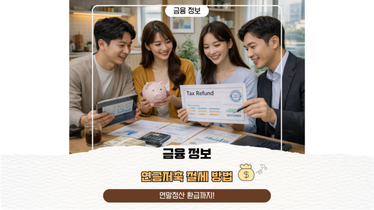 연금저축 절세 방법, 연말정산 환급까지!