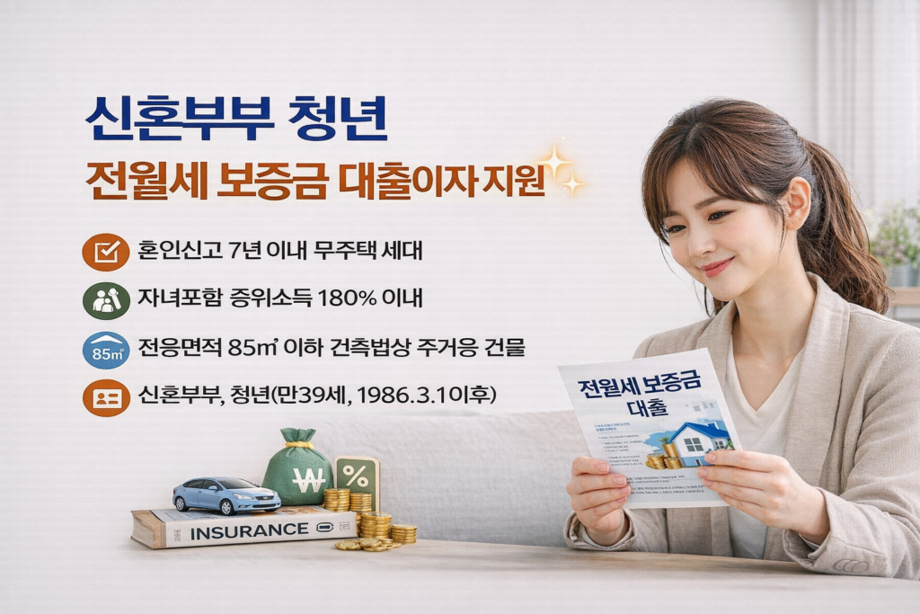 신혼부부 청년 전월세 보증금, 동두천시 무주택자 대출이자 지원