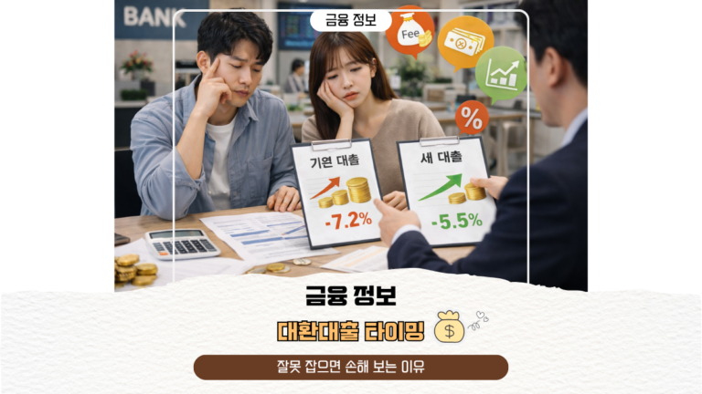 대환대출 타이밍, 잘못 잡으면 손해 보는 이유