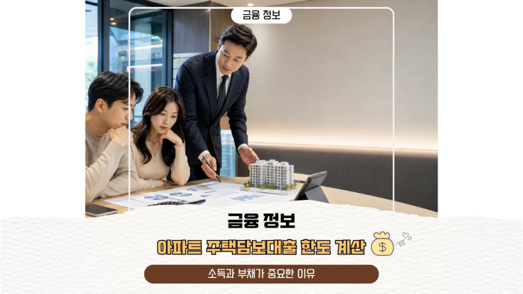 아파트 주택담보대출 한도 계산, 소득과 부채가 중요한 이유