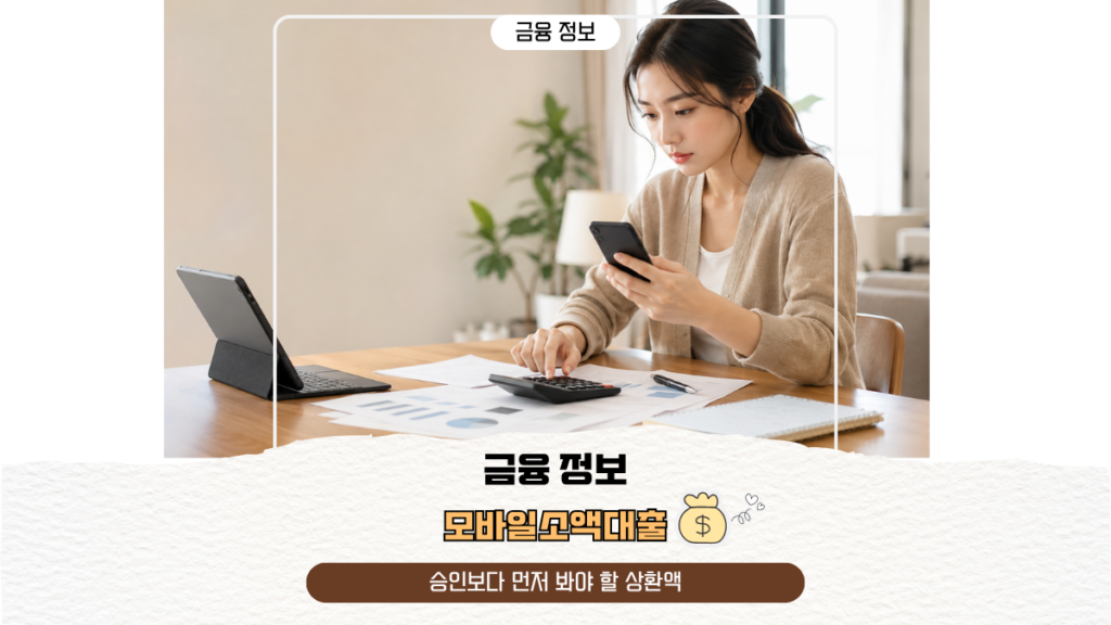 모바일소액대출, 승인보다 먼저 봐야 할 상환액