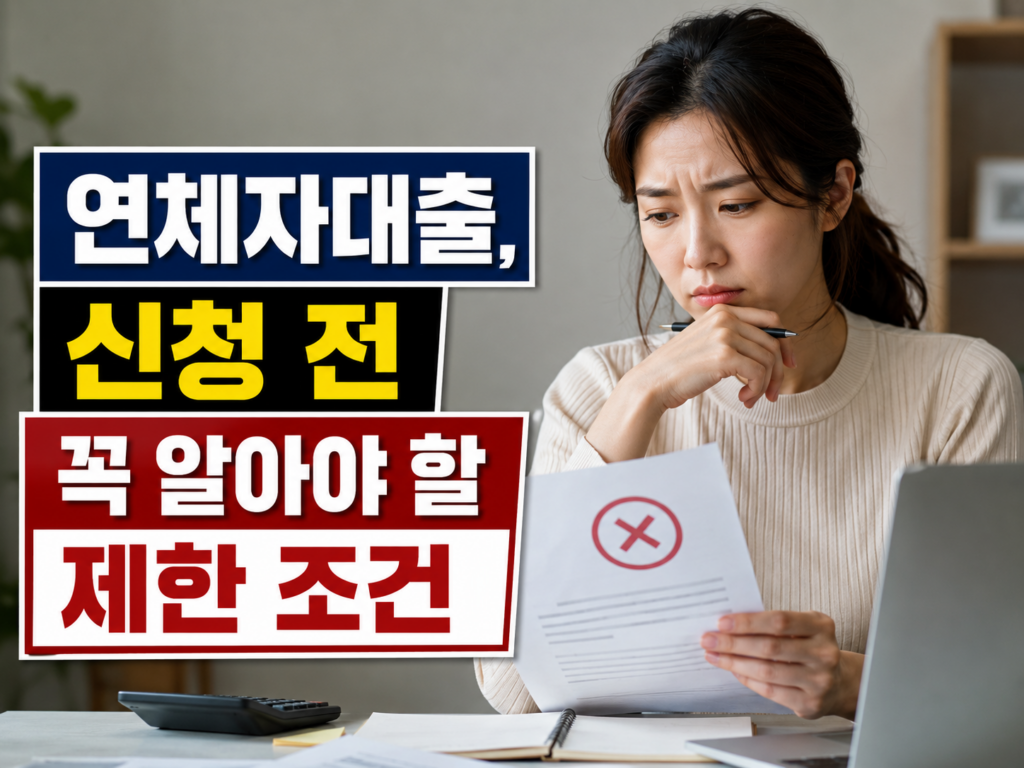 연체자대출, 신청 전 꼭 알아야 할 제한 조건