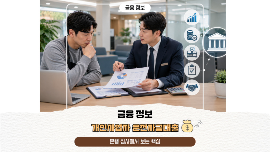 개인사업자 운전자금대출, 은행 심사에서 보는 핵심