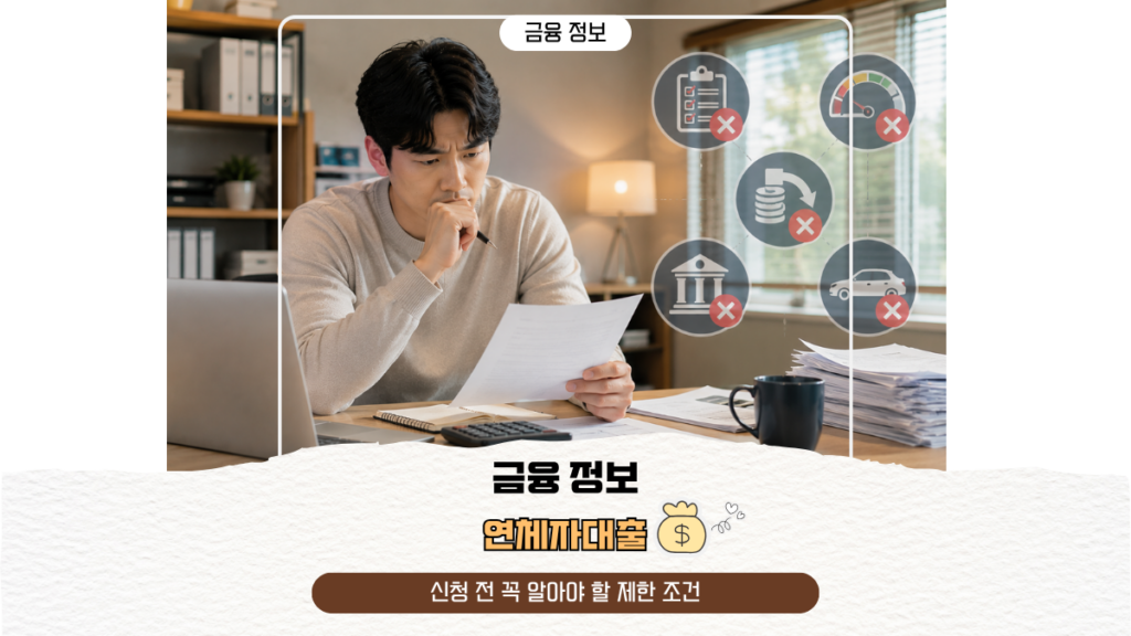 연체자대출, 신청 전 꼭 알아야 할 제한 조건